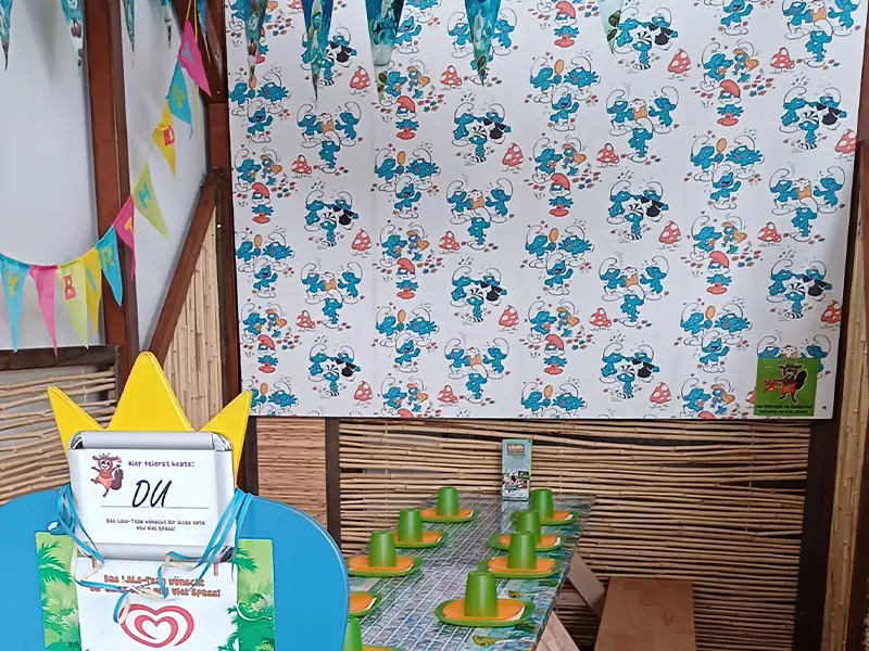 Geburtstags-Häuschen – Schlümpfe